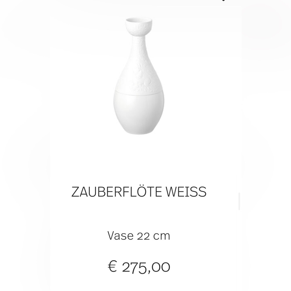Rosenthal Bjorn Wiinblad Zauberflote Magic Flute White Mini Vase 11cm - Picture 10 of 10